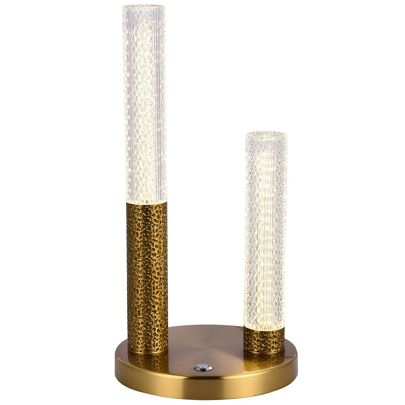 Настольная лампа латунь Dew Drops Tube Brass Table Lamp Латунь Прозрачный Настольная лампа латунь Dew Drops Tube Brass Table Lamp Латунь Прозрачный в Орле | Loft Concept