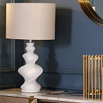 Настольная лампа с кремовым абажуром на спиралевидном основании Spun варинант исполнения - 1 | Loft Concept в Орле