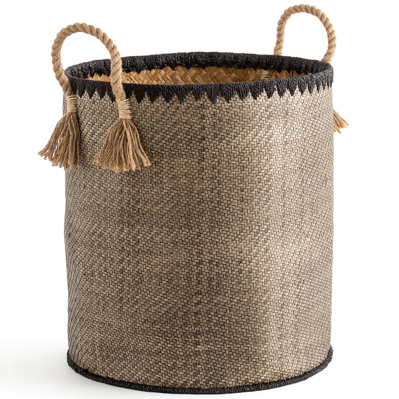 Плетеная корзина из листьев пальмы Tabia Wicker Basket Бежевый Коричневый Серо-бежевый Плетеная корзина из листьев пальмы Tabia Wicker Basket Бежевый Коричневый Серо-бежевый в Орле | Loft Concept