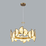 Люстра круглая с полукруглыми плафонами из искусственного алебастра в бронзовой оправе Marbella варинант исполнения - 6 | Loft Concept в Орле