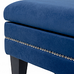 Мягкая банкетка на черных ножках с зоной для хранения Casket Blue варинант исполнения - 3 | Loft Concept в Орле