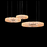 Люстра из 3-х колец с текстурной огранкой Reflection of Reality варинант исполнения - 1 | Loft Concept в Орле