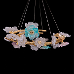 Люстра круглая на золотом каркасе с цветочным декором Miscellaneous herbs варинант исполнения - 2 | Loft Concept в Орле