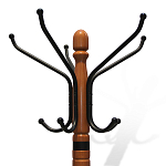 Вешалка напольная деревянная с черными металлическими крючками Noble Branches варинант исполнения - 2 | Loft Concept в Орле