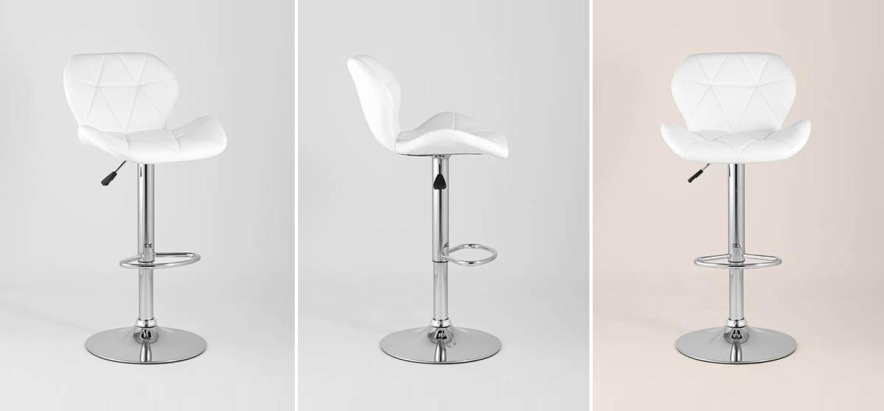 Барный Стул Jeroen Chair Белая Экокожа Барный Стул Jeroen Chair Белая Экокожа - Loft-Concept в Орле