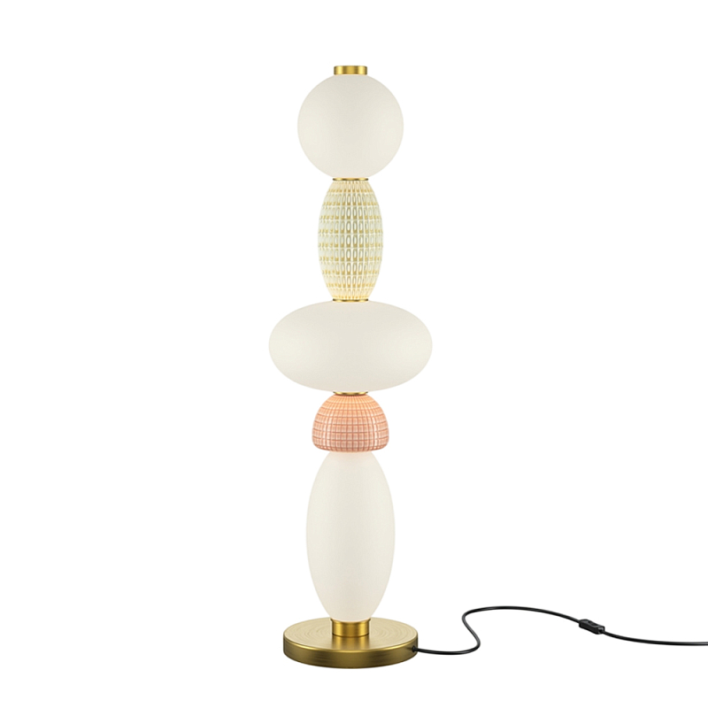 Настольный светильник Adore 3000К 23Вт Белый Бежевый Розовый Латунь в Орле | Loft Concept 