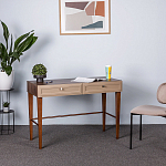 Стол письменный из массива бука с 2-мя ящиками бежевый Wenge Light варинант исполнения - 4 | Loft Concept в Орле