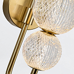 Бра цвета латунь с 6-ю рифлеными плафонами шаровидной формы Alora варинант исполнения - 3 | Loft Concept в Орле