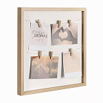 Рамка для фото с подсветкой c 6-ю деревянными прищепками в комплекте Photo Backlight варинант исполнения - 1 | Loft Concept в Орле