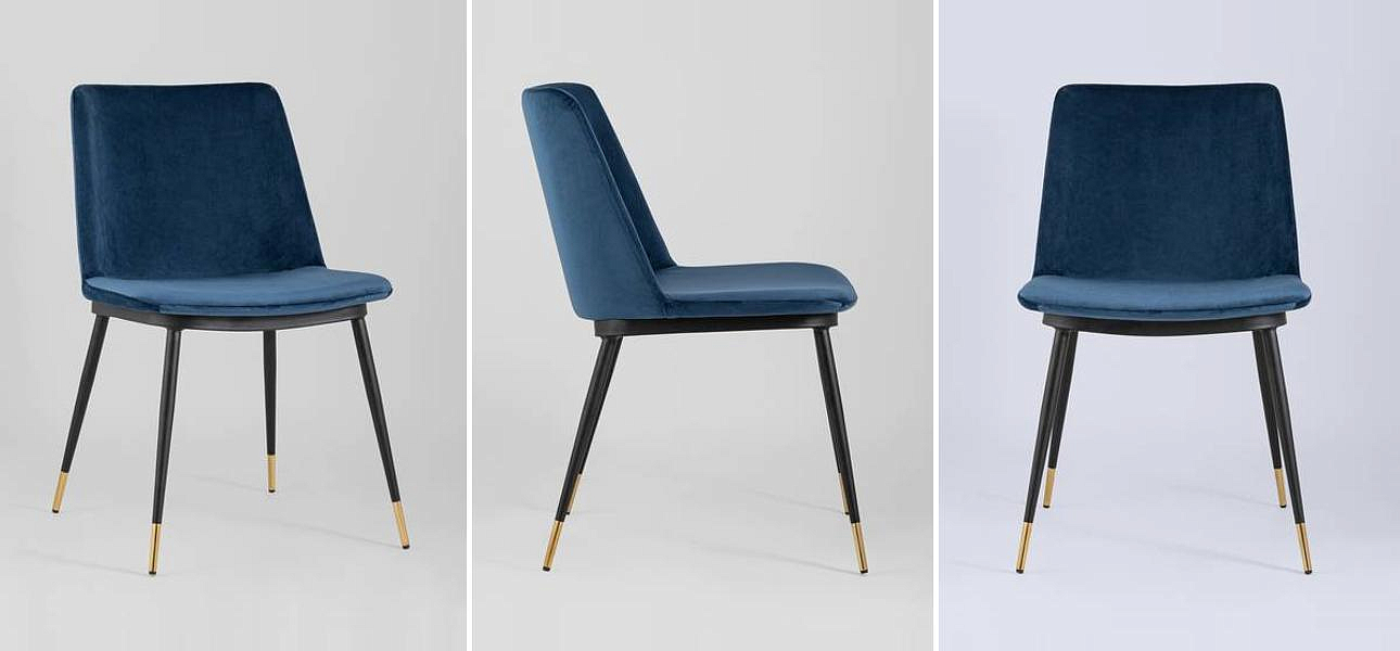 Стул Melissa Chair Синий Велюр Стул Melissa Chair Синий Велюр - Loft-Concept в Орле