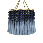 Люстра синяя плетеная с кисточками Boho Tassel Chandelier варинант исполнения - 1 | Loft Concept в Орле
