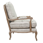 Кресло со спинкой из ротанга Ellie Rattan Armchair beige print flax варинант исполнения - 1 | Loft Concept в Орле