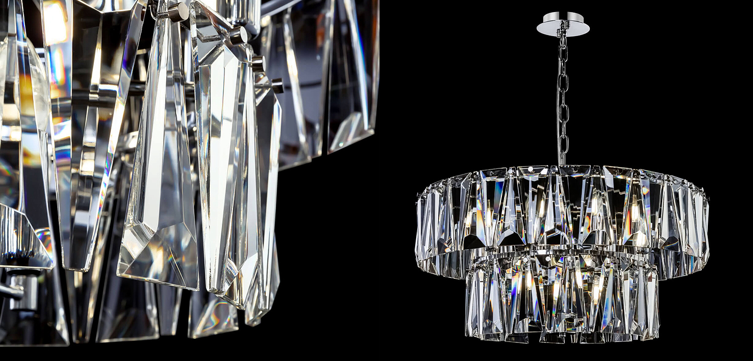 Люстра Ruby Crystal Chandelier Chrome 68 Люстра Ruby Crystal Chandelier Chrome 68 - Loft-Concept в Орле