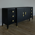 Большой Комод-буфет Elsa Dreams Black с ящиками варинант исполнения - 4 | Loft Concept в Орле