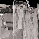 Люстра круглая с подвесными прямоугольными пластинами из стекла Glacier Panels варинант исполнения - 9 | Loft Concept в Орле