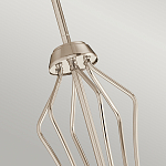 Люстра цвета никель с 6-ю рифлеными стеклянными плафонами и изогнутым каркасом Kichler варинант исполнения - 5 | Loft Concept в Орле