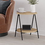 Стол приставной с 2-мя круглыми столешницами из дерева ESSEL OAK варинант исполнения - 7 | Loft Concept в Орле