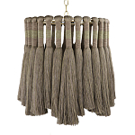 Подвесной светильник круглый плетеный с бахромой Braided Bundle of Ears варинант исполнения - 1 | Loft Concept в Орле