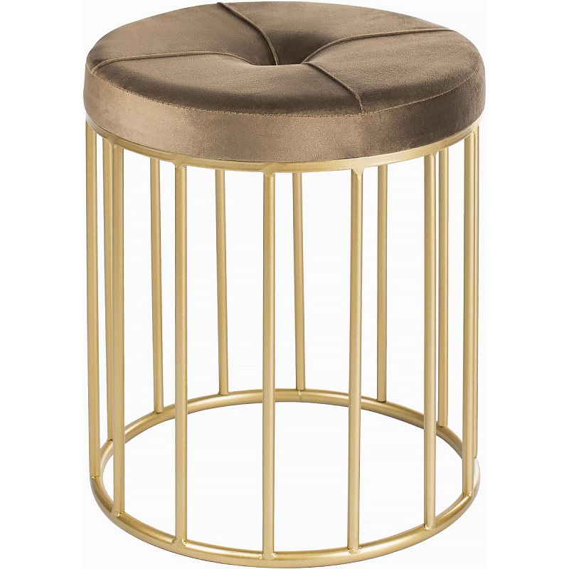 Пуф The brown cage Коричневый Золотой Пуф The brown cage Коричневый Золотой в Орле | Loft Concept