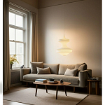 Подвесной вязаный белый светильник «Моника» варинант исполнения - 3 | Loft Concept в Орле