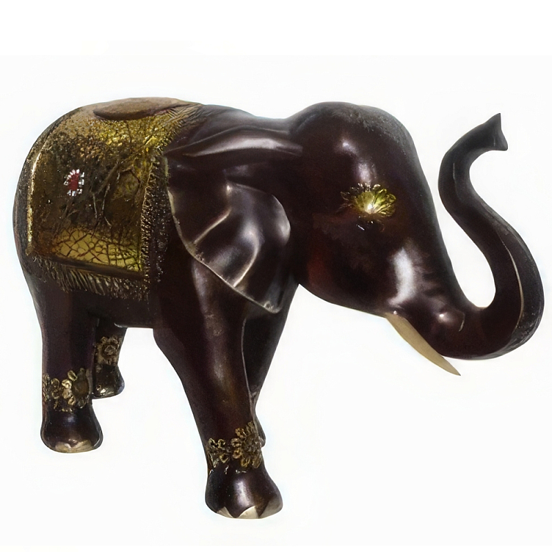 Статуэтка в виде слона Golden Elephant Коричневый Золотой Статуэтка в виде слона Golden Elephant Коричневый Золотой в Орле | Loft Concept