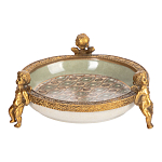 Чаша фарфоровая на бронзовых ножках в виде ангелов Porcelain Angels of Paradise варинант исполнения - 1 | Loft Concept в Орле