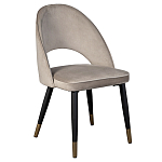 Стул велюровый серо-бежевый Schelde Gray Beige варинант исполнения - 2 | Loft Concept в Орле