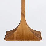 Настольная лампа со скошенным конусовидным абажуром и фигурной ножкой в цвете тик Accord Lighting варинант исполнения - 5 | Loft Concept в Орле