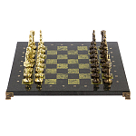Шахматы Ренессанс из бронзы с доской из натурального камня Змеевик Decorative Thematic Chess варинант исполнения - 1 | Loft Concept в Орле