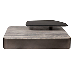 Столик журнальный квадратный  с полкой Sculptural Marble Accent с мрамором  варинант исполнения - 1 | Loft Concept в Орле