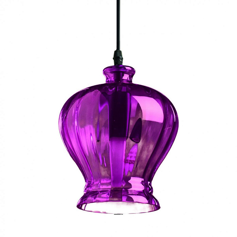 Подвесной светильник Geometry Glass Purpur Bell Pendant Сиреневый Подвесной светильник Geometry Glass Purpur Bell Pendant Сиреневый в Орле | Loft Concept