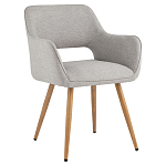 Стул в рогожке серого цвета NEASAN STOOL варинант исполнения - 1 | Loft Concept в Орле