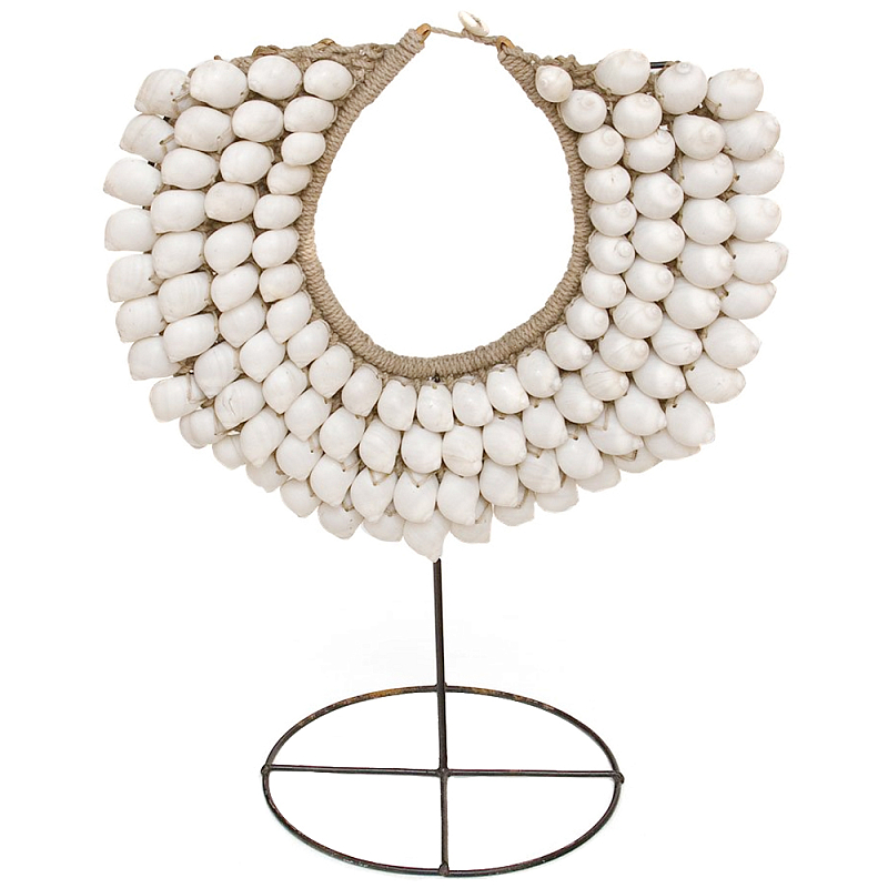 Этническое ожерелье из ракушек на подставке White Shells Necklace Белый Коричневый винтаж Этническое ожерелье из ракушек на подставке White Shells Necklace Белый Коричневый винтаж в Орле | Loft Concept