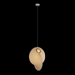 Подвесной светильник белый с фигурным тканевым плафоном White Whirlwinds варинант исполнения - 2 | Loft Concept в Орле