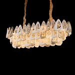 Люстра овальная с многослойными белыми и прозрачными подвесками Character Chandelier варинант исполнения - 5 | Loft Concept в Орле