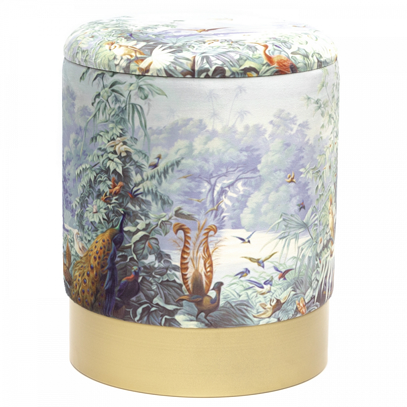 Пуф PUF Jungle Print с крышкой Adrian Мульти Пуф PUF Jungle Print с крышкой Adrian Мульти в Орле | Loft Concept