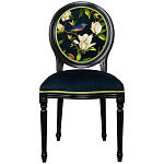 Стул чёрный из натурального бука с изображением птица в саду Blooming Magnolias варинант исполнения - 1 | Loft Concept в Орле
