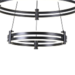 Люстра светодиодная с 2-мя плафонами в форме колец из акрила и алюминия с пультом для регулировки света Ring Horizontal Black варинант исполнения - 2 | Loft Concept в Орле