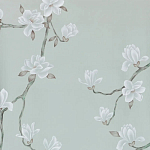 Обои ручная роспись Magnolia Canopy Original Colourway on Adam Grey dyed silk варинант исполнения - 1 | Loft Concept в Орле