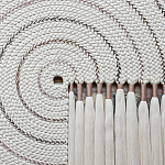 Художественный Гобелен Макраме White Disk Harmony варинант исполнения - 1 | Loft Concept в Орле