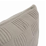 Подушка из хлопка рельефной вязки серого цвета Eden Line варинант исполнения - 2 | Loft Concept в Орле