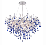 Люстра с синими стеклянными подвесками в форме капель FAIRYTREE Light варинант исполнения - 5 | Loft Concept в Орле