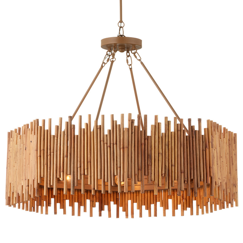 Люстра с абажуром из ротанга Wicker Furniture Бежевый в Орле | Loft Concept 