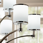 Люстра с белыми стеклянными плафонами в форме цилиндра Feiss варинант исполнения - 10 | Loft Concept в Орле