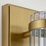 Бра вертикальное с рифленым стеклянным плафоном и прямоугольным основанием Quintiesse варинант исполнения - 2 | Loft Concept в Орле