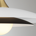 Подвесной светильник с плафоном в форме плоского купола и белой шарообразной лампой Eurofase варинант исполнения - 10 | Loft Concept в Орле