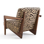 Кресло с обивкой из шенилла с тигровым принтом Tiger Chair варинант исполнения - 3 | Loft Concept в Орле