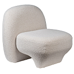 Кресло без подлокотников с обивкой из белой ткани букле Pacification варинант исполнения - 1 | Loft Concept в Орле