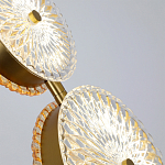  Подвесной светильник с плафонами из рельефного стекла Peony Glass Bronze Two варинант исполнения - 4 | Loft Concept в Орле