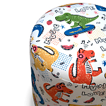 Пуф детский круглый с принтом Dinosaurs CHILDHOOD варинант исполнения - 2 | Loft Concept в Орле